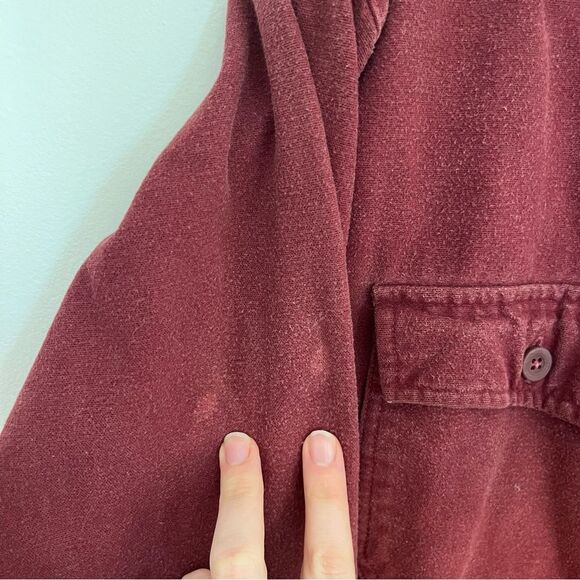 Vintage 2002 L.L. Bean Chamois Cloth Button Down Shirt Men's L Heavy Y2K - Picture 7 of 13